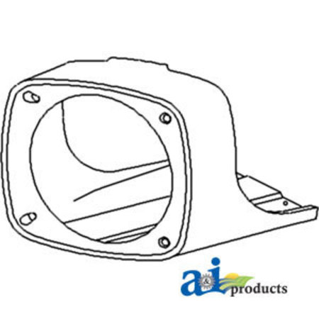 A & I PRODUCTS Headlight Cowl (RH) 6.9" x7.2" x6.1" A-1860183M91